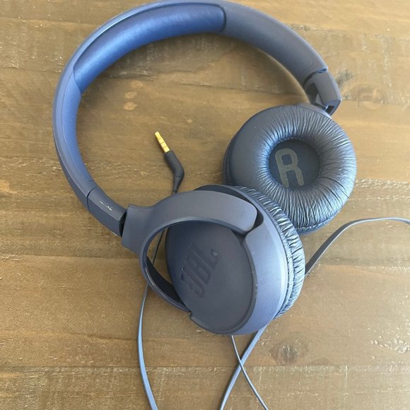 JBL TUNE 500 - Wired On-Ear Headphones - Blue - Picture 1 of 6
